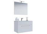 Waschtisch VCM "3-tlg. Waschplatz Waschtisch Badinos Schublade SP", weiß, B:60cm T:46cm, Waschtische, Waschtisch