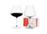 Rotweinglas SPIEGELAU "Burgundergläser + Poliertuch Definition 960 ml 2er Set transparent", bunt (transparent), Glas, Trinkgefäße, Rotweinglas