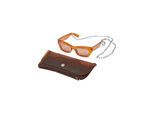 Gürteltasche URBAN CLASSICS "Urban Classics Unisex Sunglasses Bag With Strap & Venice", Gr. onesize, braun, silber, Polyester, unifarben, Taschen Gürteltasche