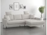 Ecksofa TRENDS BY HG "Summer", beige (b886 memphis 2 cream), B:280cm H:106cm T:174cm, 90% Polyester;10% Nylon, Sofas, Ecksofa, hochwertiger Stoff mit edlem Metallfuß