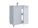 Waschtisch VCM "2-tlg. Stand Waschplatz Waschtisch Badinos Drehtür", weiß, B:80cm T:46cm, Waschtische, Waschtisch