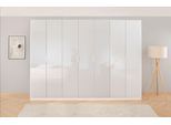 Kleiderschrank OTTO HOME "Mehrzweckschrank Aktenschrank Möbel Mietswohnung Schlafzimmer KOLUNA", weiß (alpinweiß, glas kristallweiß), B:315cm H:210cm T:54cm, Holzwerkstoff, Schränke, Kleiderschrank, inkl. 2 Innenschubladen sowie extra Einlegeböden MADE IN GERMANY