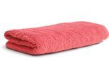 Badetuch MÖVE "Superwuschel", rot (coral), B:100cm L:160cm, Walkfrottee, Baumwolle, Handtücher, Badetuch, Badetuch mit Bordüre, 100% Premium Cotton Baumwolle, einfarbig, weich