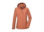 Outdoorjacke KILLTEC "KOS 26 WMN JCKT", Damen, Gr. 44, rot (lachs), Obermaterial: 100% Polyester.Futter: 100% Polyester, Jacken Outdoorjacke, Funktionsjacke: wasser- und winddicht, atmungsaktiv, abnehmbare Kapuze