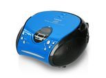 Lenco SCD-24 Blue/Black - Tragbares FM-Radio mit CD-Player - Kopfhöreranschluß - Blau/Schwarz