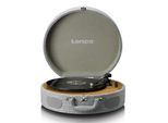 Lenco Retro-Schallplattenspieler aus Holz mit eingebauten Lautsprechern, Bluetooth® und AT3600L Tonabnehmer Grau