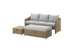 Ambia Garden Loungegarnitur, Gelb, Grau, Metall, Kunststoff, Textil, 178x67.5x67.5 cm, Stauraum, Loungemöbel, Gartenlounge-Sets