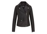 Dames zwarte klassieke Brando biker leren jas - Broome