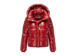 Marikoo dames gewatteerde winterjas Skyraa met capuchon & glanzend design