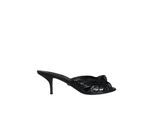 Dolce & Gabbana Schwarze Leder Absatzschuhe Sandalen