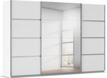 Kleiderschrank OTTO HOME "Mehrzweckschrank Aktenschrank Möbel Mietswohnung Schlafzimmer AVOLA", weiß (alpinweiß, leisten chrom), B:315cm H:210cm T:62cm, Holzwerkstoff, Schränke, Kleiderschrank, mit eleganten Zierleisten in Chrom, Schwarz oder Weiß MADE IN GERMANY