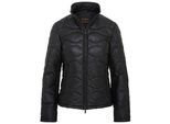 Dames Zwarte Puffer Quilted Bomber Leren Jas - Hamar