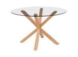 P & B , Klar, Eichefarben , Metall, Glas , rund , 75.5 cm ,