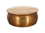 Mid.you , Goldfarben , Metall , rund , 75x31x75 cm , Wohnzimmer, Wohnzimmertische, Couchtische, Couchtische rund