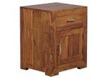 Mid.you , Sheeshamfarben , Holz , Sheesham , massiv , 1 Schublade(n) Schubladen , 50x60x40 cm ,