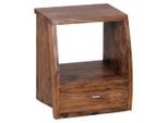 Mid.you , Sheeshamfarben , Holz , Sheesham , massiv , 1 Schublade(n) Schubladen , 45x53x40 cm ,