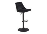 Mid.you , Schwarz , Metall , 45x106x51 cm , Sitzfläche 360° drehbar , Esszimmer, Barmöbel, Barhocker