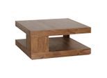 Mid.you , Sheeshamfarben , Holz , Sheesham , massiv , quadratisch , 90x40x90 cm , Stauraum, offenes Fach ,