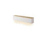 Livetastic Lowboard Neon TV-Möbel, Weiß, Eiche, Holzwerkstoff, Uni, warmweiß, 160x35x32 cm, hängend, Beleuchtung, Wohnzimmer, Wohnwände, Lowboards, Lowboards hängend