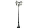 Pollerleuchte SEARCHLIGHT "Außenleuchte New Orleans, 3-flammig", schwarz (schwarz und gold), B:55cm H:227cm L:55cm Ø:55cm, Leuchten, Klassisches Ambiente