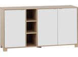 Midischrank SCHILDMEYER "Anouk", braun (eiche hellfarben, kreideweiß), B:144,5cm H:78,1cm T:39cm, FSC-zertifizierter Holzwerkstoff, Schränke, Midischrank, Solide Verarbeitung - Dieses Produkt ist in Deutschland gefertigt