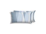 Kissenbezüge FLORELLA "Veifa blau Soft-Touch Seersucker, 50% Baumwolle, 50% Viskose", blau, B:40cm L:80cm, Seersucker, Obermaterial: 50% Baumwolle CO. 50% Viskose CV., Kissenbezüge, Kissenbezüge