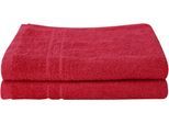 Handtücher DYCKHOFF "Kristall", rot, B:50cm L:100cm, Frottier, Obermaterial: 100% Baumwolle, Handtücher, Handtücher, mit Bordüren