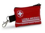Leina-Werke PRIMUS 13154 Beatmungshilfe im Schlüsselanhänger, Ventil, rote Nylontasche mit Karabiner, Einmal-Schutz