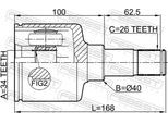 FEBEST Gelenksatz, Antriebswelle 2111ge30mtlh Vorderachse für Ford