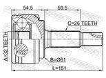 FEBEST Gelenksatz, Antriebswelle 0110zgx10 Vorderachse für TOYOTA