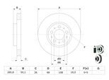 BOSCH Bremsscheibe 0986479210 belüftet 286mm 26mm für Volvo
