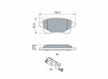 BOSCH Bremsbelagsatz, Scheibenbremse 0986494978 für NISSAN DACIA MITSUBISHI