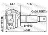 FEBEST Gelenksatz, Antriebswelle 0110038 Vorderachse für TOYOTA