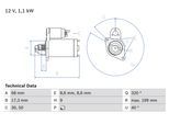 BOSCH Starter 0986023660 für Opel Vaughall CHEVROLET Fiat