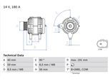 BOSCH Generator 0986081890 für VW