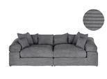 smart Big Sofa in modernem Cord Lianea ¦ grau ¦ Maße (cm): B: 260 H: 86 T: 133.0