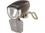 Fahrradbeleuchtung PROPHETE "LED-Scheinwerfer für E-Bike und Dynamo (6V), 15 LUX", schwarz, Fahrradlampen