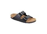 Sandale BIRKENSTOCK "Arizona", Damen, Gr. 40, schwarz, Obermaterial: 100% Rindnubukleder CNU., Schuhe Sandale