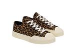 Superga Unisex 2432 Works Luipaardprint Kalfsleren Trainers voor volwassenen (Bruin/uitwendig wit)