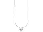 Kette mit Anhänger "Schmuck Geschenk Silberkette mit Anhänger", silberfarben, kristallweiß, ANISTON JEWELRY & WATCHES, Halsketten, Damen, Silber 925 (Sterlingsilber), L: 50 B: 0,6mm, mit Zirkonia (synth.), B:0,6mm