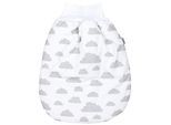 Babyschlafsack TUPTAM "Strampelsack Baby Strampelsack mit Bund für Mädchen und Jungen" Gr. 6 bis 12, wolken grau, Schlafsäcke, Baby, L: 80cm, Obermaterial: 100% Baumwolle CO., L:80cm