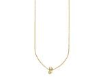 Kette mit Anhänger "Schmuck Geschenk Kette gelbgoldfarben vergoldet mit Anhänger", gelbgoldfarben, kristallweiß, ANISTON JEWELRY & WATCHES, Halsketten, Damen, Silber 925 (Sterlingsilber), L: 45 B: 0,9mm, mit Zirkonia (synth.), B:0,9mm