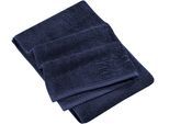 Handtuch ESPRIT "Modern Solid", blau (marine blau), B:50cm L:100cm, Frottier, Baumwolle, Handtücher, vegan produziert