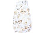 Babyschlafsack TUPTAM "Kugelschlafsack Baby Ganzjahres Schlafsack Wattiert" Gr. 80, beige tiere auf wolken, weiß, Schlafsäcke, Baby, L: 86cm, Obermaterial: 100% Baumwolle CO., L:86cm