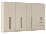 Kleiderschrank OTTO HOME "Mehrzweckschrank Aktenschrank Möbel Mietswohnung Schlafzimmer AVOLA", beige (beige (champagner)), B:360cm H:210cm T:54cm, Holzwerkstoff, Schränke, Kleiderschrank, mit hochwertigen Stangengriffen aus Metall in Schwarz MADE IN GERMANY