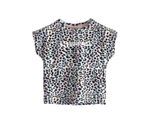 Superga Kinder/Kinder T-shirt met luipaardprint (Sering / Zwart)