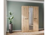 Kleiderschrank OTTO HOME "Mehrzweckschrank Aktenschrank Möbel Mietswohnung Schlafzimmer MODI", braun (eiche artisan), B:136cm H:210cm T:54cm, Holzwerkstoff, Schränke, Kleiderschrank, in angesagten Farbkombinationen, optional mit Spiegel MADE IN GERMANY