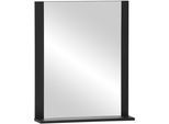 Spiegel SCHILDMEYER "Edda, Spiegelelement, Made in Germany, B: 60 cm", beige (schwarz), T:12,3cm, Holzwerkstoff, Spiegel, Spiegel, Solide Verarbeitung - Dieses Produkt ist in Deutschland gefertigt