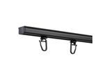 Gardinenschiene SN DECO GROUP "Objektschiene RS", schwarz, L:350cm T:1,87cm, Aluminium, Gardinenstangen, Gardinenschiene, vorgebohrt, Aluminium, Innenlauf, Vorhangschiene