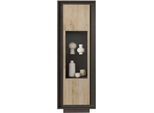 Vitrine HOME AFFAIRE "Sky, B/H 67/197 cm, Vitrinenschrank/Standvitrine/Glasvitrine, 1 Tür", braun (lava, eiche cadiz dekor), B:67cm H:197cm T:40cm, Holzwerkstoff, Schränke, Vitrine, Softclosing, Korpus & Front 22 mm stark, Rahmen-Optik